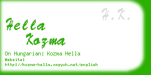 hella kozma business card